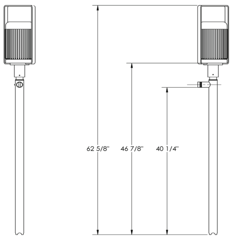 Габаритный чертеж бочкового шнекового химического высоконапорного насоса BTS-40-M18