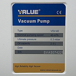 Шильдик насоса Value VSV-040