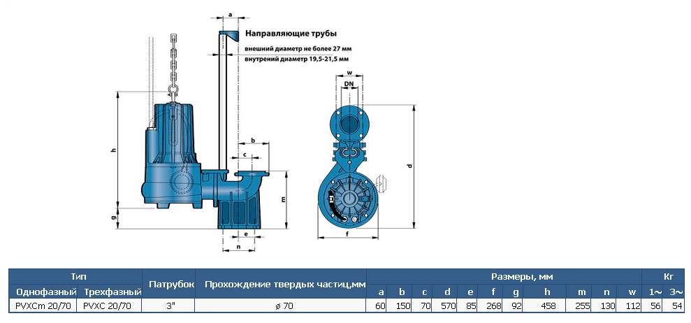 Погружной насос чертеж