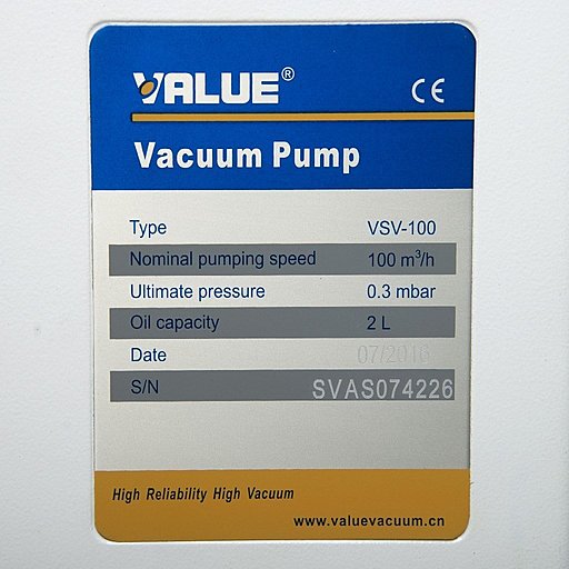 Пластинчато-роторный вакуумный насос Value VSV-100