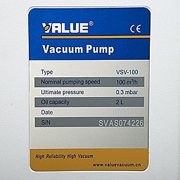 Шильдик насоса Value VSV-100