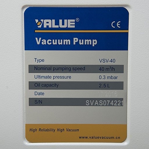 Пластинчато-роторный вакуумный насос Value VSV-040