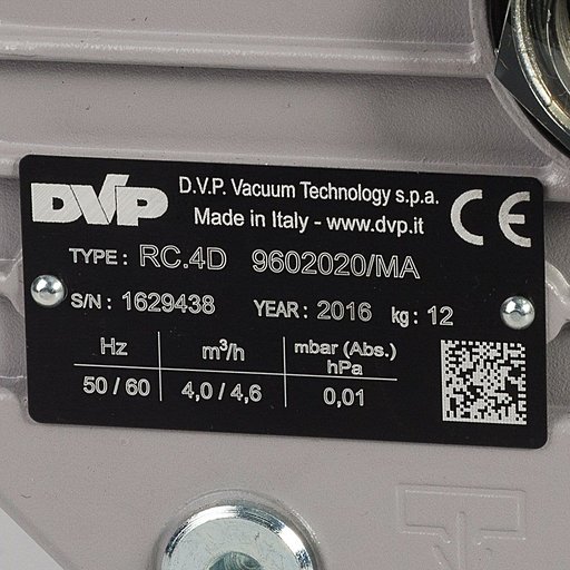 Двухступенчатый пластинчато-роторный вакуумный насос DVP RC.4D