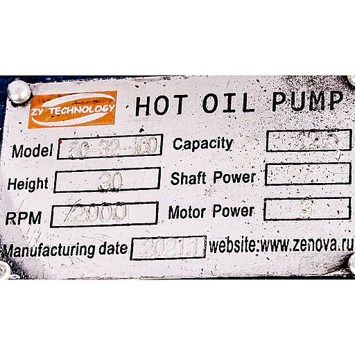 Центробежный насос для горячих масел ZY Technology RY 50-32-160