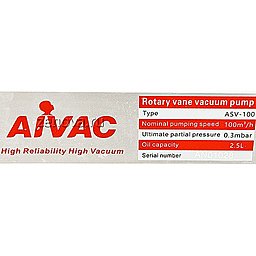 Шильдик пластинчато-роторного вакуумного насоса AiVac ASV-100
