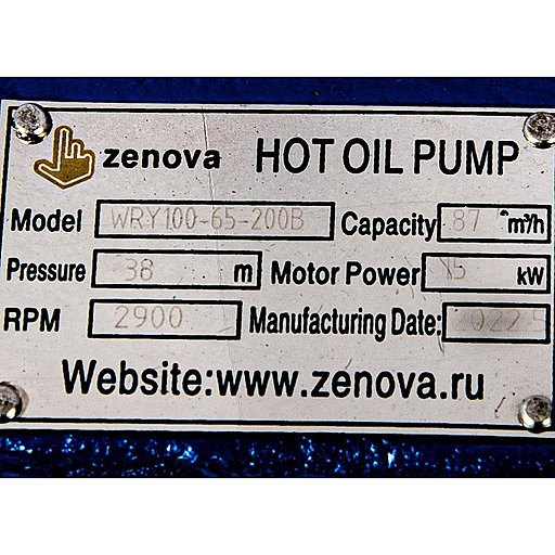 Центробежный насос для горячих масел ZY Technology WRY 100-65-200B