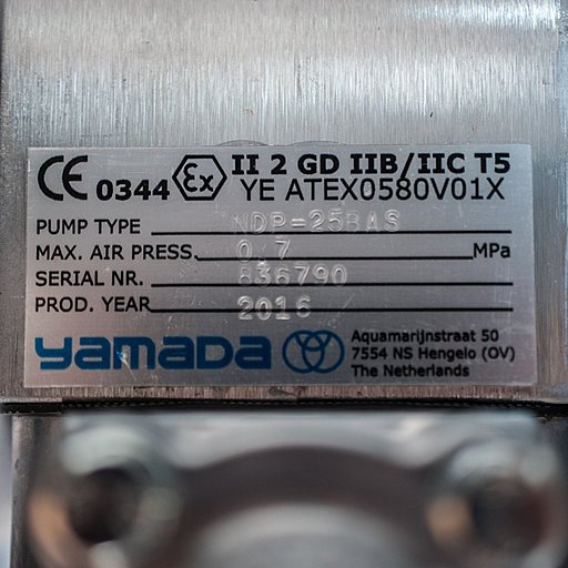 Мембранный пневматический насос Yamada NDP-25BAS