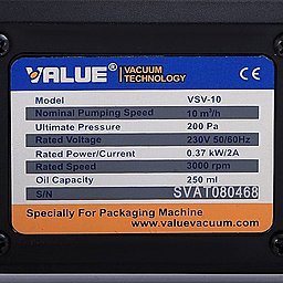 Шильдик вакуумного насоса Value VSV-10_220